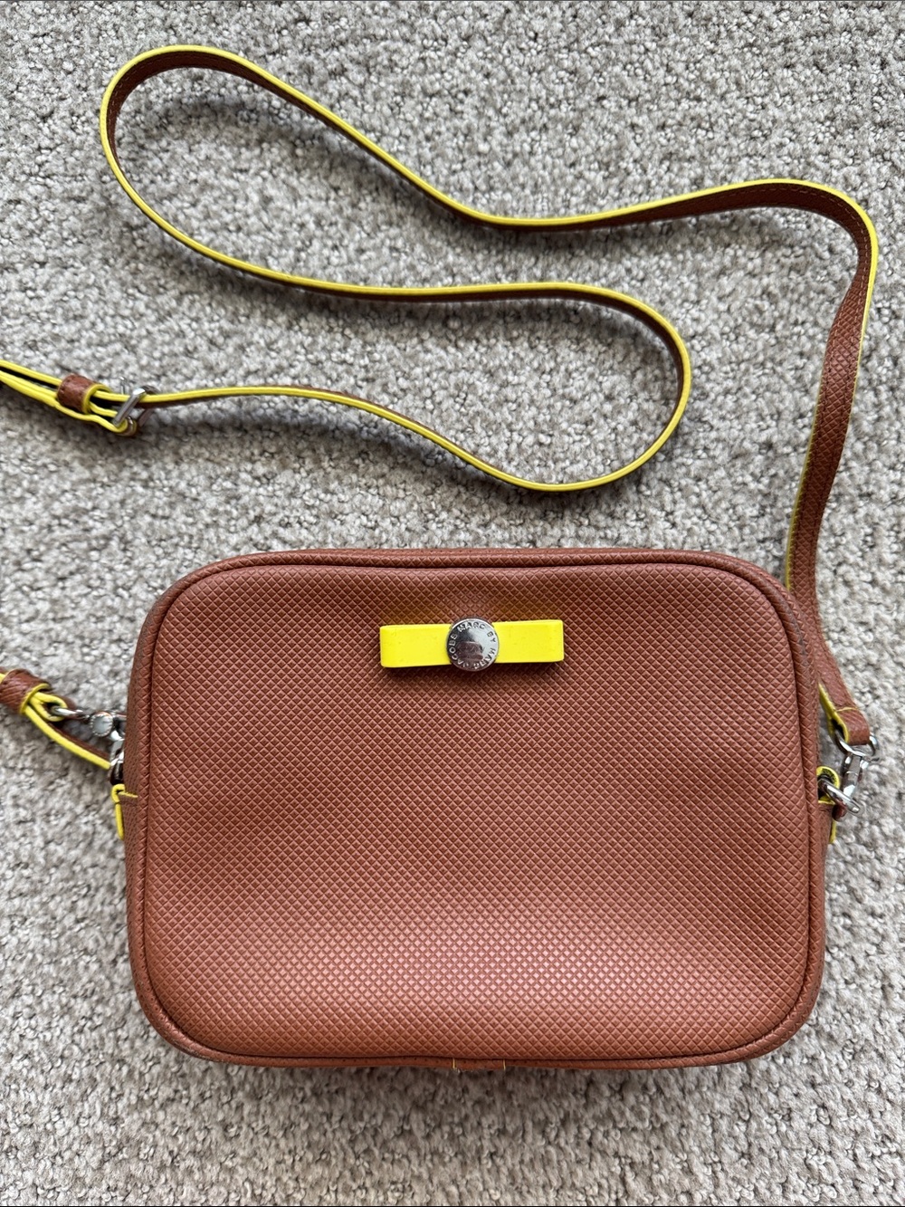 Marc by Marc Jacobs Brown Crossbody with Yellow Trim